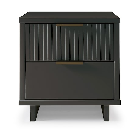 Manhattan Comfort Granville Nightstand 2.0 in Dark Grey NS-5015